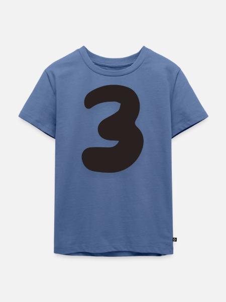 3 - Kinder Premium Bio T-Shirt - Taubenblau
