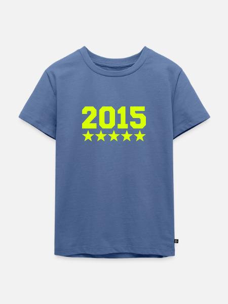 2015 - Kinder Premium Bio T-Shirt - Taubenblau