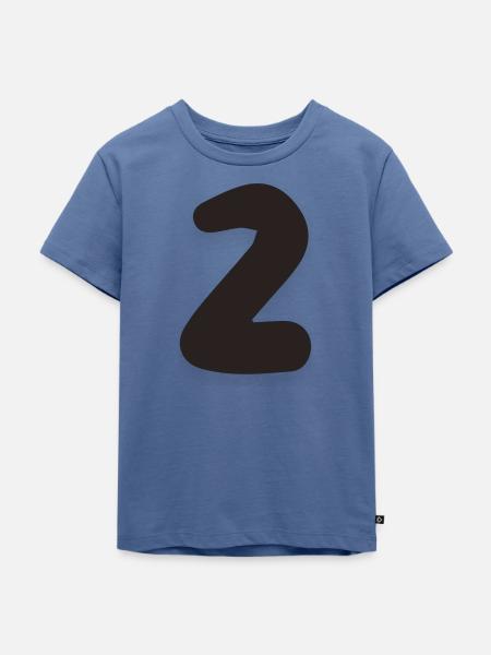 2 - Kinder Premium Bio T-Shirt - Taubenblau