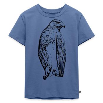Falken Vogel Vögel - Kinder Premium Bio T-Shirt - Taubenblau - Vorne - Mikhail (115cm)