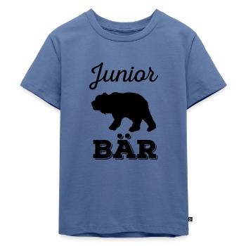 Junior Bär - Vater-Sohn Partnerlook Shirts - Kinder Premium Bio T-Shirt - Taubenblau - Vorne - Mikhail (115cm)