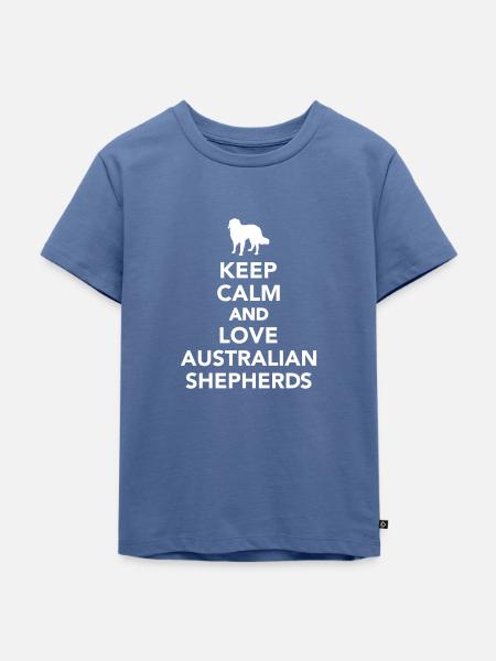 Australian shepherd - Kinder Premium Bio T-Shirt - Taubenblau