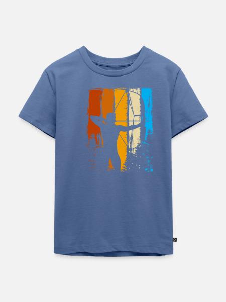 Pfeil und Bogen Bogenschießen Bogenschütze - Kinder Premium Bio T-Shirt - Taubenblau