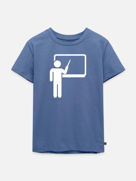 Lehrer - Kinder Premium Bio T-Shirt - Taubenblau