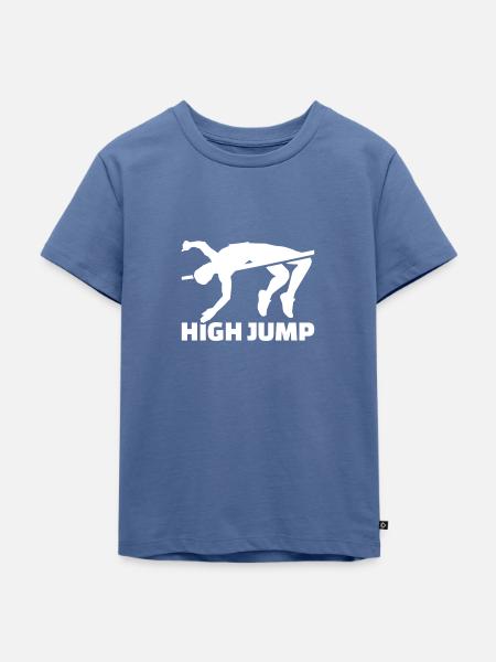 Hochsprung - Kinder Premium Bio T-Shirt - Taubenblau
