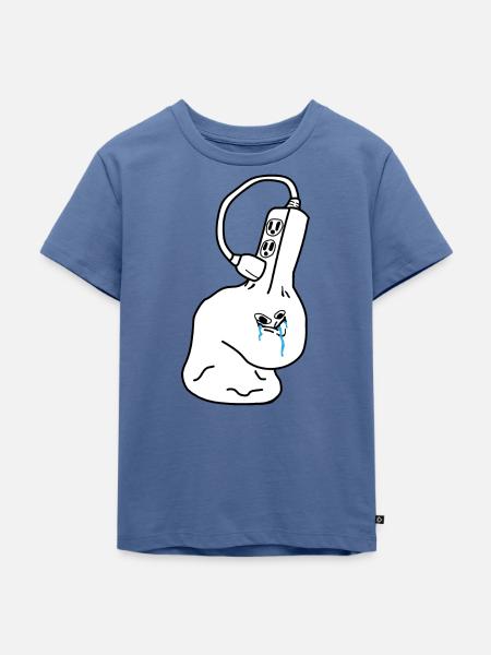 Internet Meme - Brainlet Steckdose - Kinder Premium Bio T-Shirt - Taubenblau