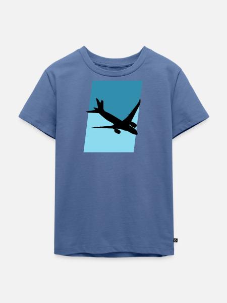 Aerospace Luftfahrt Fliegen - Kinder Premium Bio T-Shirt - Taubenblau