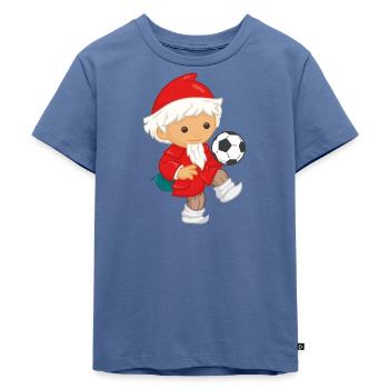 Unser Sandmännchen Fußball - Kinder Premium Bio T-Shirt - Taubenblau - Vorne - Mikhail (115cm)