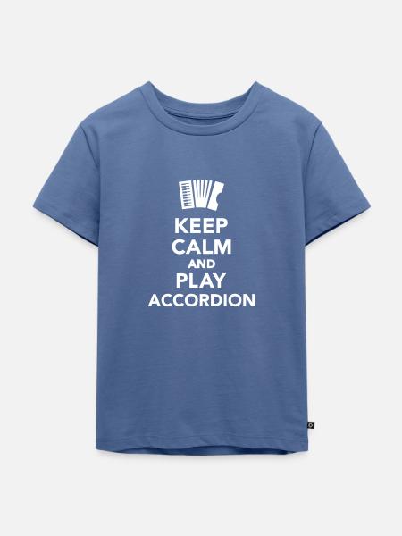 Akkordeon - Kinder Premium Bio T-Shirt - Taubenblau
