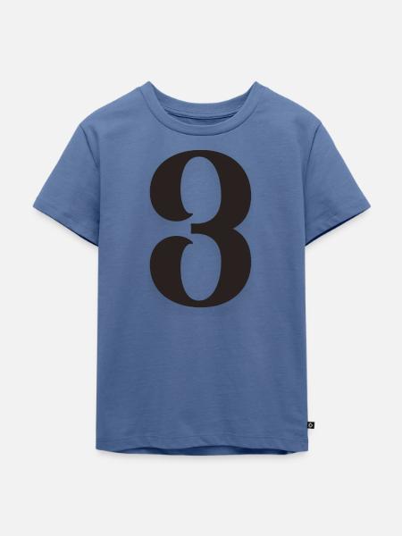 3 - Kinder Premium Bio T-Shirt - Taubenblau