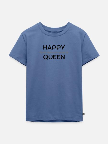 Happy Queen - Kinder Premium Bio T-Shirt - Taubenblau