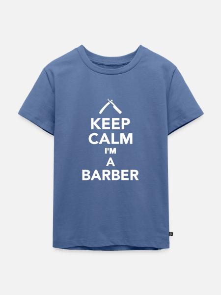 Barbier - Kinder Premium Bio T-Shirt - Taubenblau