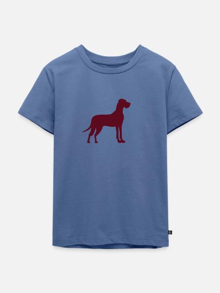 Dogge - Kinder Premium Bio T-Shirt - Taubenblau
