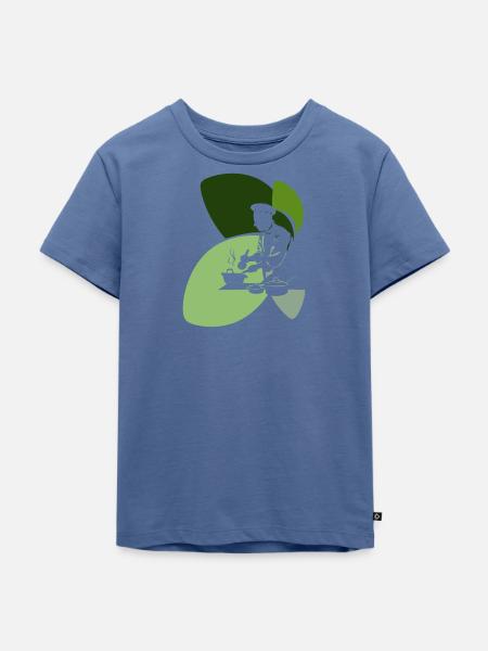 Koch Kochen Kochkunst - Kinder Premium Bio T-Shirt - Taubenblau
