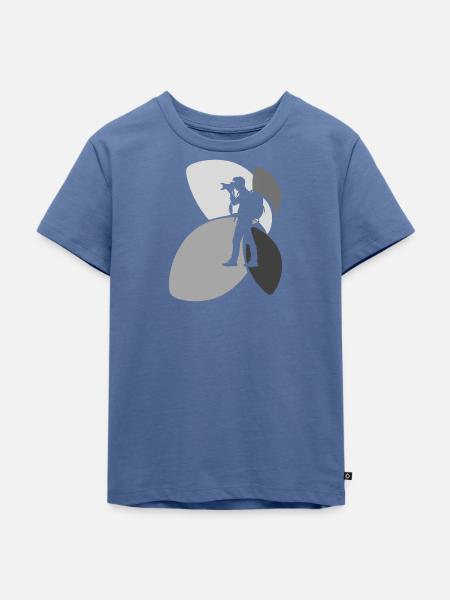 Fotograf Spiegelreflex - Kinder Premium Bio T-Shirt - Taubenblau