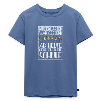 Kindergarten das wars 2 - Kinder Premium Bio T-Shirt - Taubenblau - Vorne - Mikhail (115cm)
