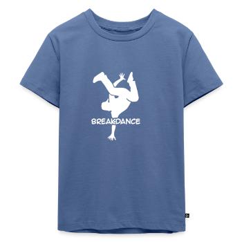 Breakdance - Kinder Premium Bio T-Shirt - Taubenblau - Vorne - Mikhail (115cm)