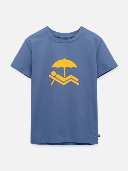 Strand - Kinder Premium Bio T-Shirt - Taubenblau