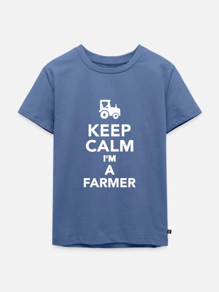 Bauer - Kinder Premium Bio T-Shirt - Taubenblau