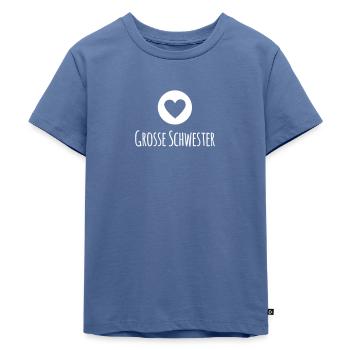 Große Schwester (dh) - Kinder Premium Bio T-Shirt - Taubenblau - Vorne - Mikhail (115cm)