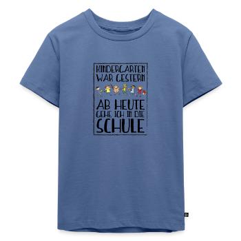 Kindergarten das wars - Kinder Premium Bio T-Shirt - Taubenblau - Vorne - Mikhail (115cm)