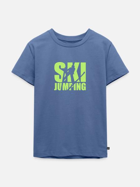 Skispringen - Kinder Premium Bio T-Shirt - Taubenblau