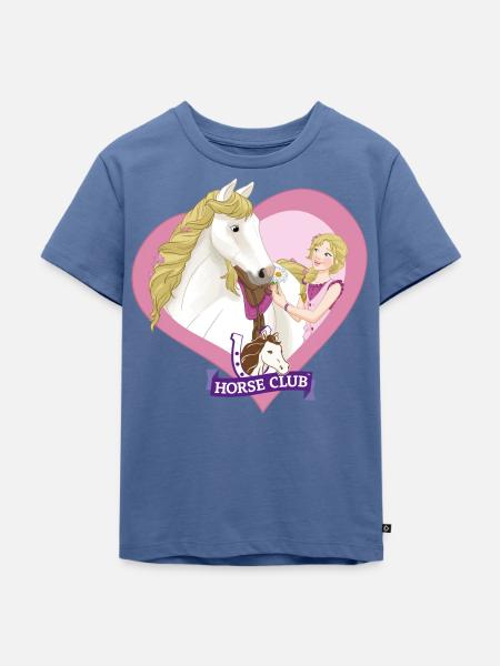 Schleich Horse Club Sofia & Blossom Heart Motif - Kids Premium Organic T-Shirt - stone blue