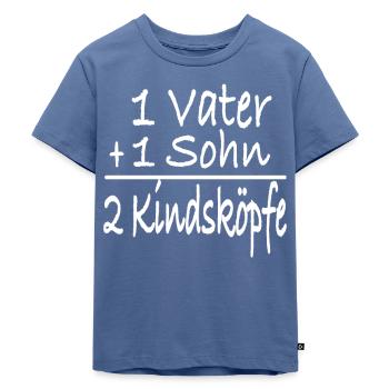 Vater und Sohn - Kinder Premium Bio T-Shirt - Taubenblau - Vorne - Mikhail (115cm)