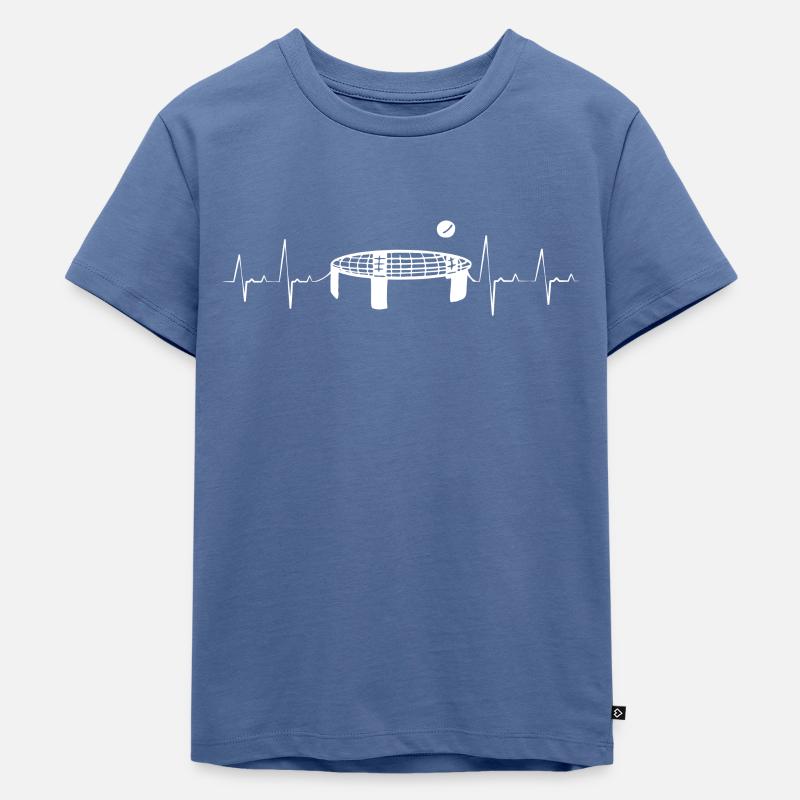 Roundnet Heartbeat Roundnet - Kinder Premium Bio T-Shirt - Taubenblau