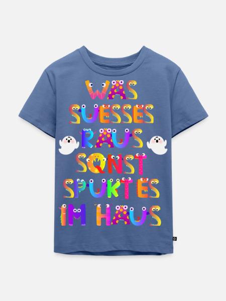 Conception de dicton d’Halloween - T-shirt Premium bio Enfant - bleu pigeon