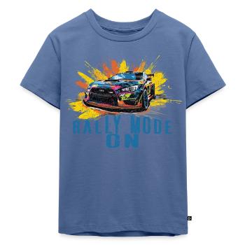 Rallye-Modus Ein - Kinder Premium Bio T-Shirt - Taubenblau - Vorne - Mikhail (115cm)