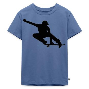 Skate skaten skater sk8 skateing - Kinder Premium Bio T-Shirt - Taubenblau - Vorne - Mikhail (115cm)