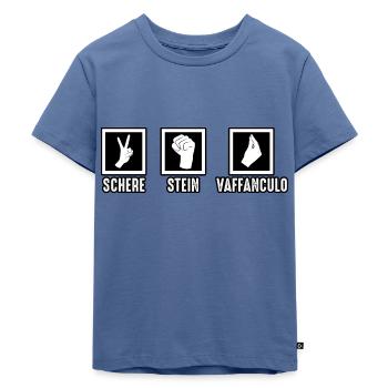 Italien Italiener Vaffanculo - Kinder Premium Bio T-Shirt - Taubenblau - Vorne - Mikhail (115cm)