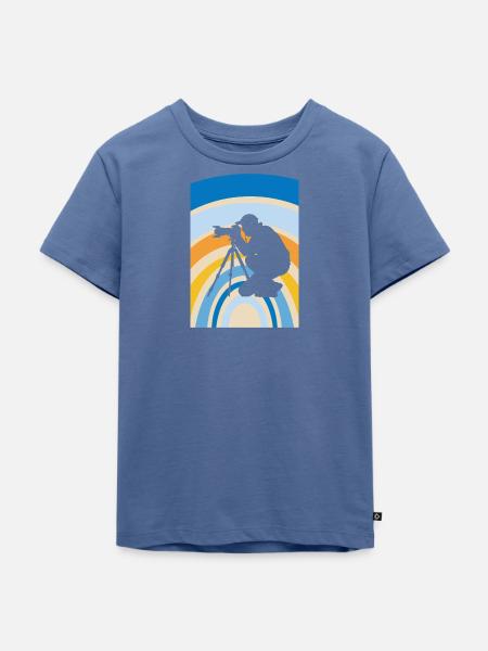 Fotografie Kamera Spiegelreflexkamera - Kinder Premium Bio T-Shirt - Taubenblau