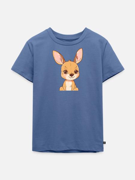 Kaenguru Beuteltier Outback - Kinder Premium Bio T-Shirt - Taubenblau