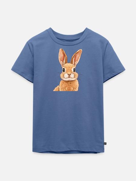 Hasenzahn Häschen Ostern - Kinder Premium Bio T-Shirt - Taubenblau