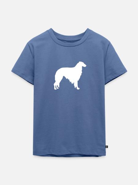 Barsoi - Kinder Premium Bio T-Shirt - Taubenblau