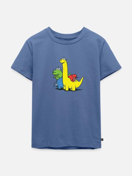 Dino Gang, Farbig - Kinder Premium Bio T-Shirt -