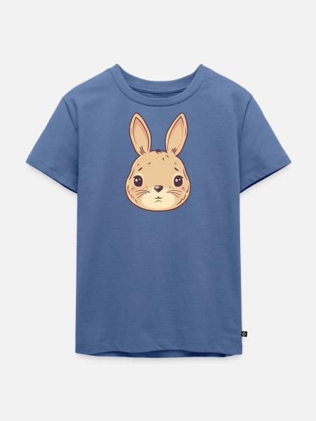 Hasenzahn Hoppelhase Osterhase - Kinder Premium Bio T-Shirt - Taubenblau