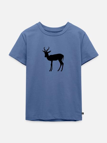 Springbock - Kinder Premium Bio T-Shirt - Taubenblau