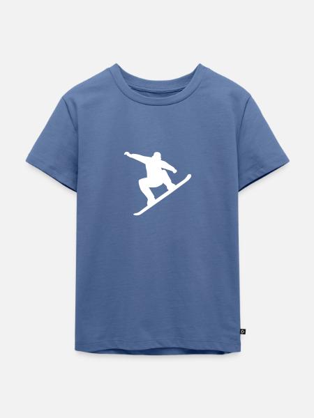 Snowboarding - Kinder Premium Bio T-Shirt - Taubenblau