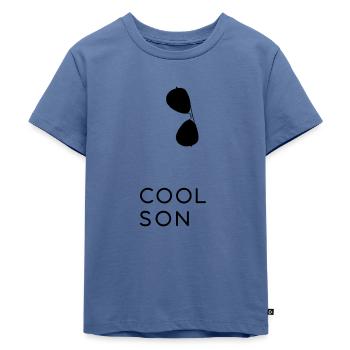 Cool Son - Vater und Sohn Partnerlook Shirts - Kinder Premium Bio T-Shirt - Taubenblau - Vorne - Mikhail (115cm)