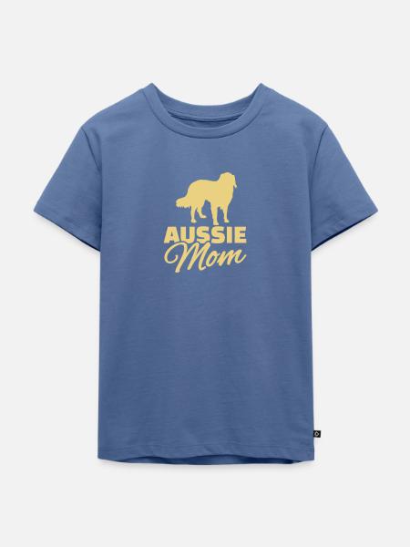 Aussie - Kinder Premium Bio T-Shirt - Taubenblau