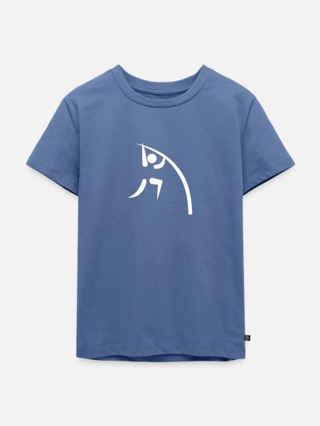 Stabhochsprung - Kinder Premium Bio T-Shirt - Taubenblau