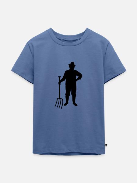 Bauer - Kinder Premium Bio T-Shirt - Taubenblau