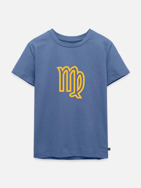 Jungfrau - Kinder Premium Bio T-Shirt - Taubenblau
