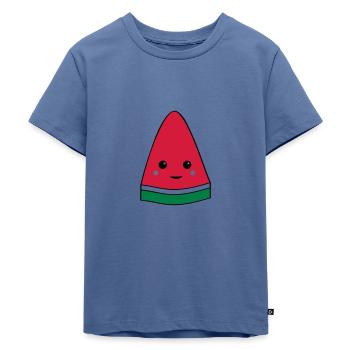 Melone - Kinder Premium Bio T-Shirt - Taubenblau - Vorne - Mikhail (115cm)