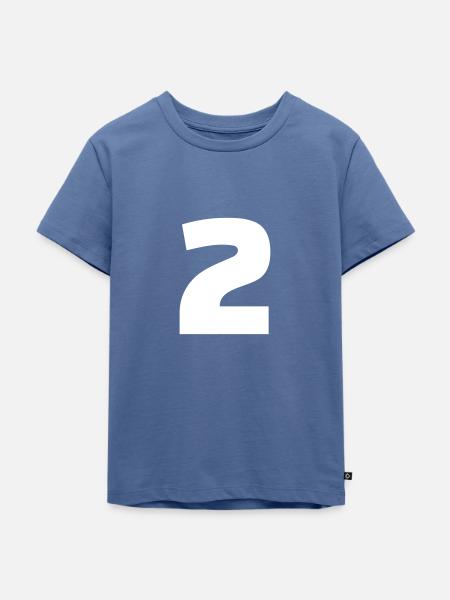 2 - Kinder Premium Bio T-Shirt - Taubenblau