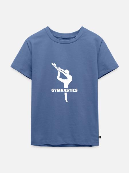 Gymnastik - Kinder Premium Bio T-Shirt - Taubenblau