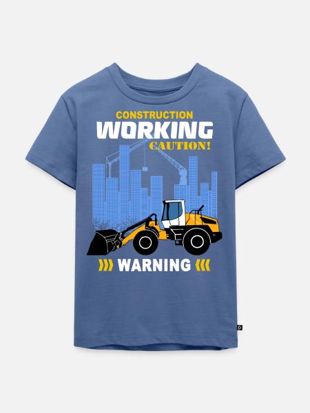 Radlader - Kinder Premium Bio T-Shirt - Taubenblau